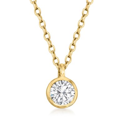 RS Pure Bezel-Set Diamond Solitaire Necklace