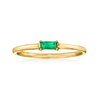 RS Pure Emerald Baguette Ring